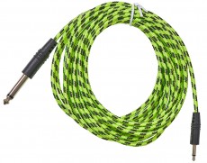 CablePuppy 500 cm adapter cable 3.5 -> 6,3mm yellow-black