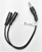 Adaptor cable: 3,5 mm stereo male, 2x mono female